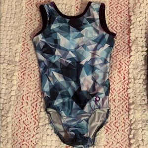 This is a plum gymnastics leotard